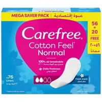 Carefree Cotton Feel Normal Pantyliners Fresh Scent 76 Pieces