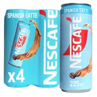 Nescafe Ice Coffee Spanish Latte 225mlx4 Pieces