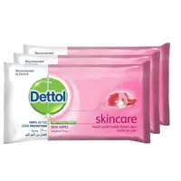 Dettol Skincare Antibacterial Skin Wipes 10 Piecesx3 Packs