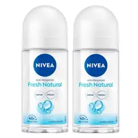 Nivea Deodorant Roll-On Fresh Natural For Women 50mlx2 Pieces