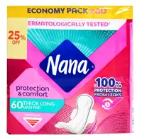 Nana Pads Maxi Long With Wings 60 Pieces