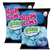 Non Noms Sour Marsmallow With Blue Raspberry 135gx2 Pieces