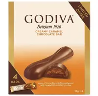 Godiva Creamy Caramel Chocolate Bar 35gx4 Pieces