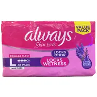 Always Maxi Thick Sanitary Pad With Lavender Scent 48 Pads