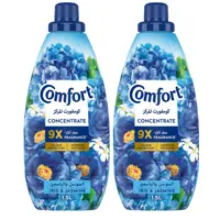 Comfort Iris & Jasmine Concentrate Fabric Softener 1.5lx2 Pieces