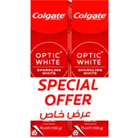 Colgate Optic White Sparkling Tooth Paste 75mlx2 Pieces
